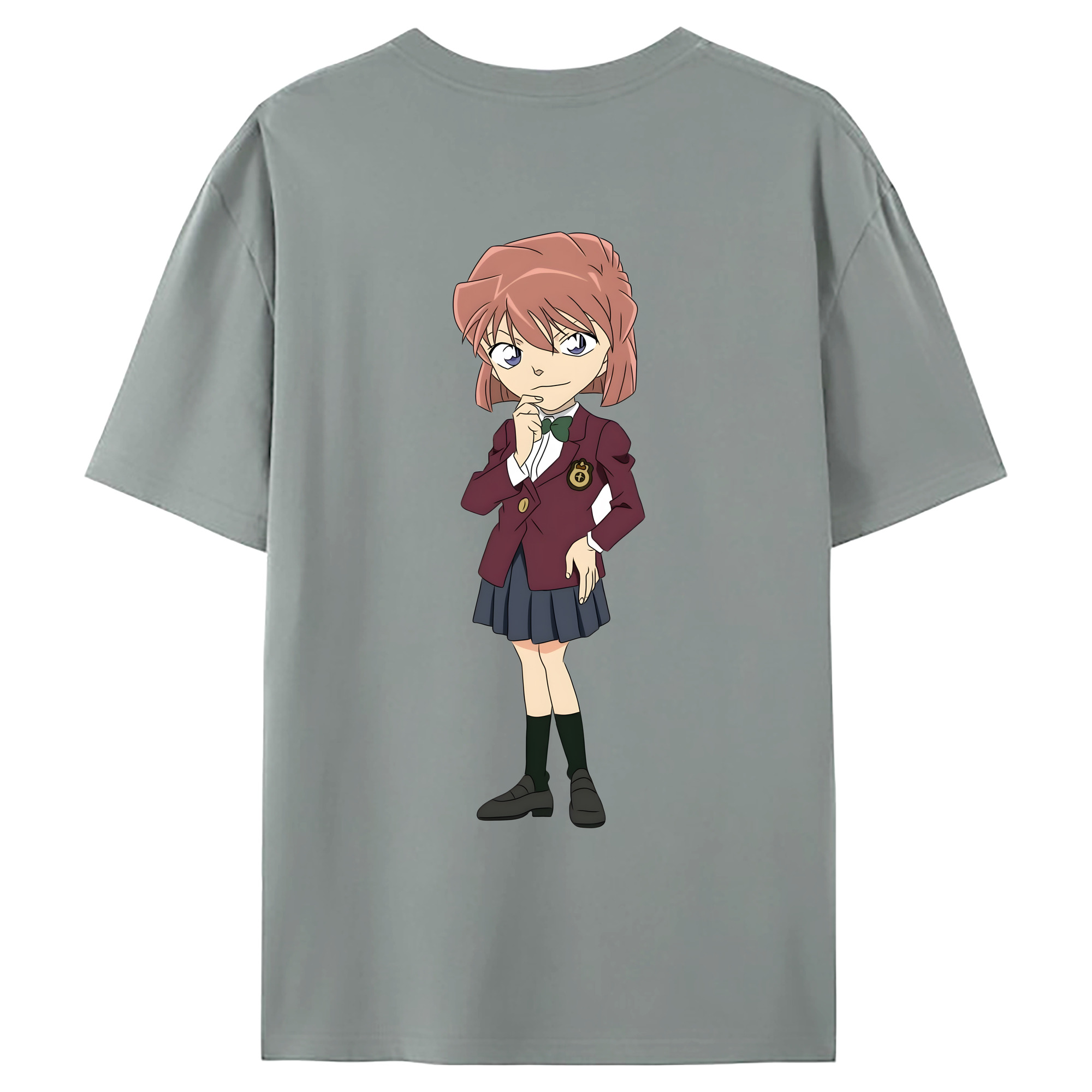 （画像用） 名探偵コナン 灰原 哀 はいばら あい Detective Conan Anita Hailey、Vi Graythorn Haibara Ai 綿100％ メンズ半袖Tシャツ（バックプリント） 通気性